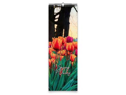 Spring Flowers 2027 wall calendar slim calendar cover view
