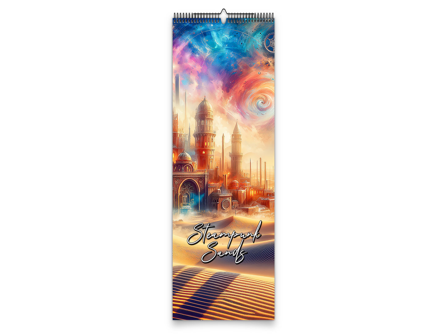 2027 Steampunk Sands Wall Calendar by Kaleidoscope Artisan – Desert Grandeur with Holidays