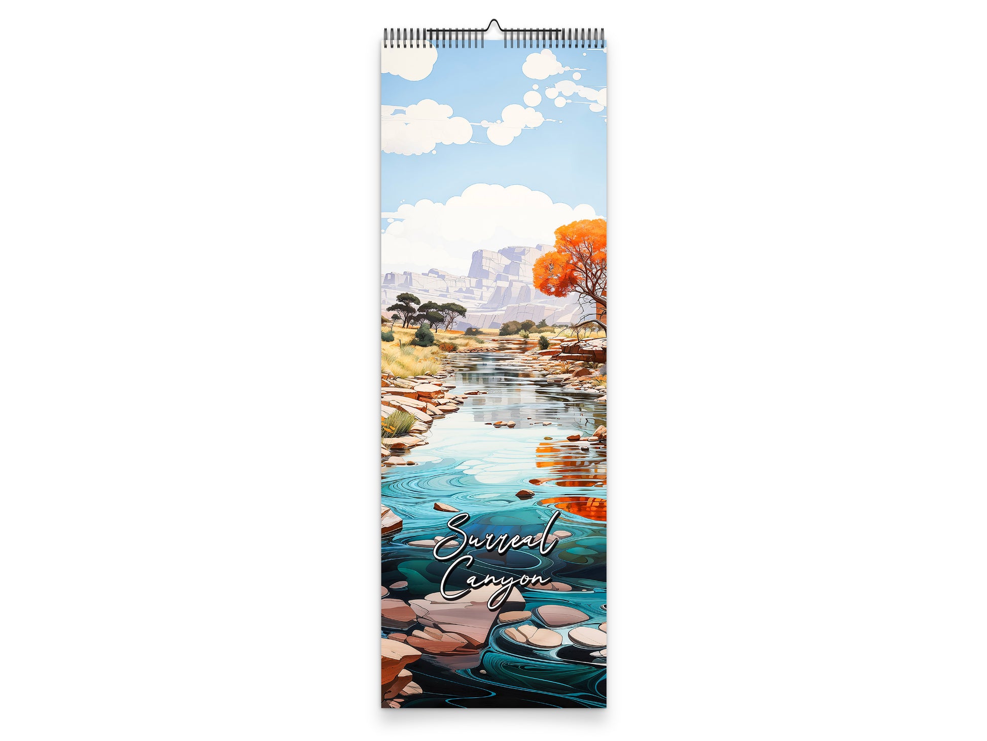 Surreal Canyon 2027 wall calendar slim calendar cover view