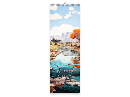 Surreal Canyon 2027 wall calendar slim calendar cover view