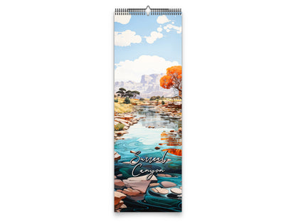2027 Surreal Canyon Wall Calendar by Kaleidoscope Artisan – Desert Dreams with Holidays