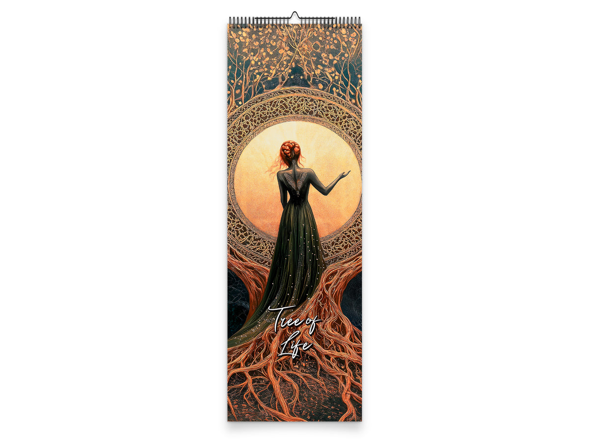 Tree of Life by Kaleidoscope Artisan - Enchanting Mystical Designs with Holidays 2027 wall calendar slim calendar cover view
