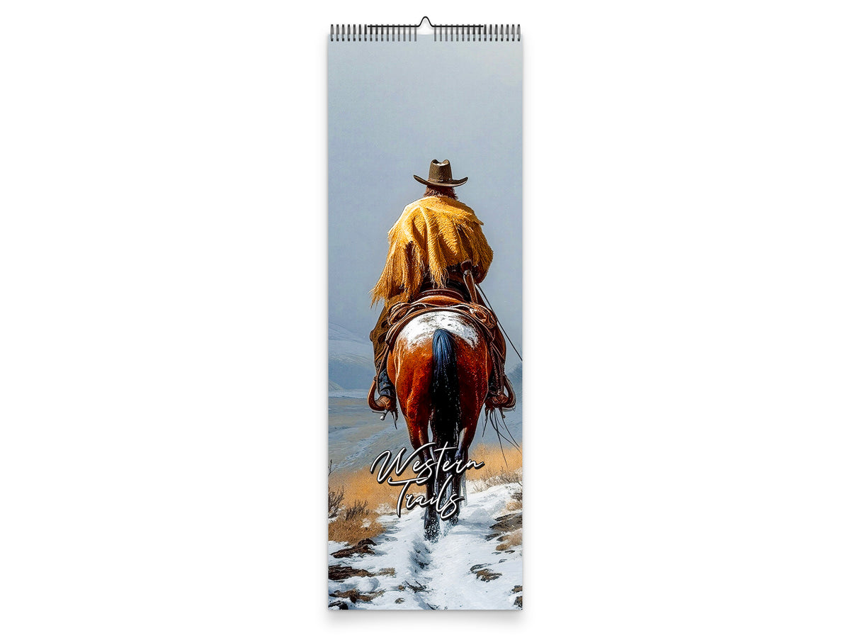 Western Trails 2027 wall calendar slim calendar cover view