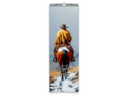2027 Western Trails Wall Calendar by Kaleidoscope Artisan – Captivating Cowboy Landscapes with Holidays