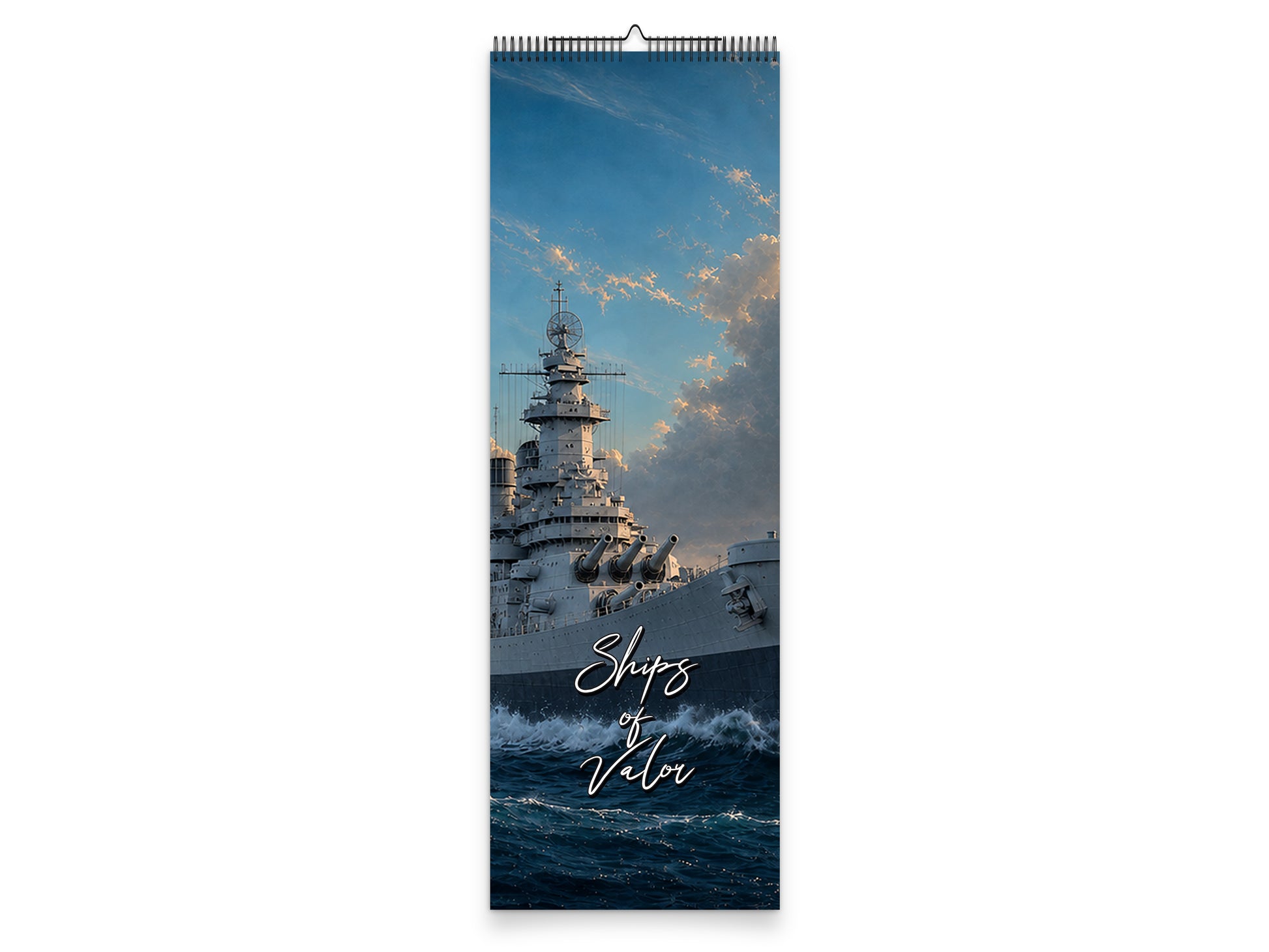 WWII Ships of Valor 2027 wall calendar slim calendar cover view