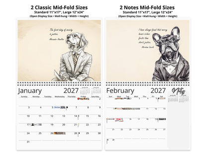 2027 Canine Counsel Wall Calendar by Kaleidoscope Artisan – Wisdom in Fur with Holidays