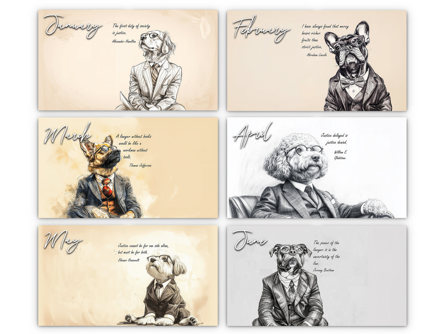 2026 Canine Counsel Wall Calendar by Kaleidoscope Artisan – Wisdom in Fur with Holidays