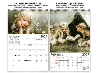 2027 Dreamlight Wall Calendar by Kaleidoscope Artisan – Whispers of Enchantment with Holidays