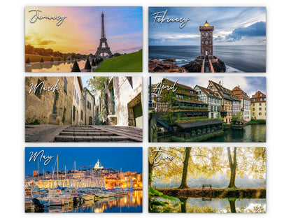 2026 France Vistas Photography Wall Calendar by Kaleidoscope Artisan – Captivating French Landscapes with Holidays