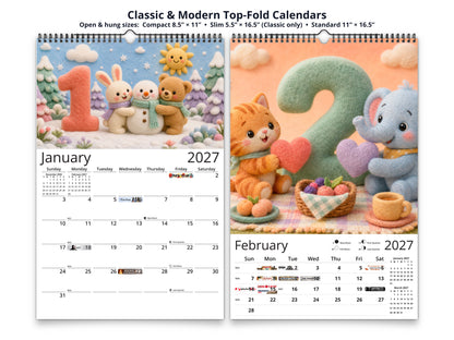 My Counting Adventure by Kaleidoscope Artisan - Playful Learning with Holidays 2027 wall calendar top fold calendar interior pages
