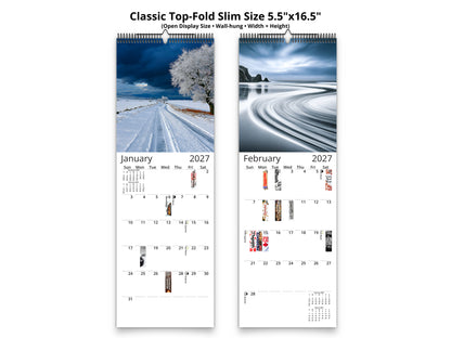 2027 Solitude Wall Calendar by Kaleidoscope Artisan – Peaceful Paths with Holidays