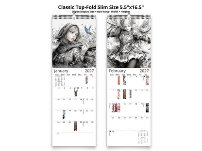 2027 Anime Enchantress Wall Calendar by Kaleidoscope Artisan – Fantasy Anime Art with Holidays