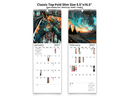 2027 Dreamcatcher Wall Calendar by Kaleidoscope Artisan – Mystical Spirit with Holidays