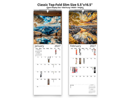 Grand Canyon Mosaic 2027 wall calendar classic top-fold slim calendar pages