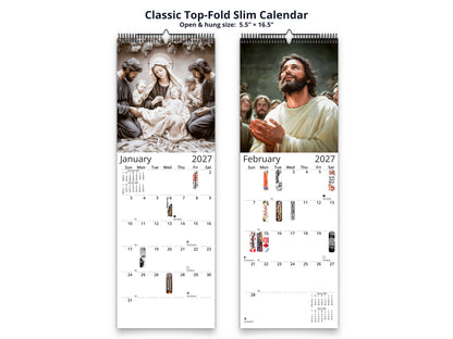 Light of Jesus 2027 wall calendar classic top-fold slim calendar pages