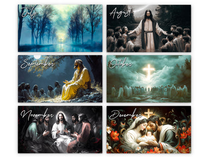 2026 Light of Jesus Wall Calendar by Kaleidoscope Artisan – Inspirational Christian Art with Holidays