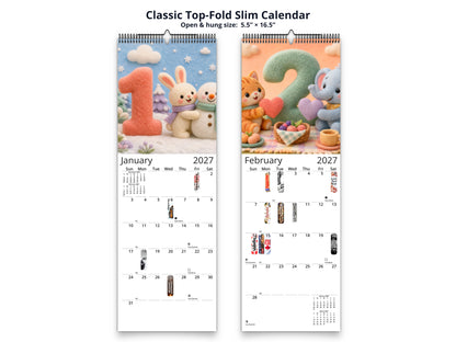 My Counting Adventure by Kaleidoscope Artisan - Playful Learning with Holidays 2027 wall calendar classic top-fold slim calendar pages