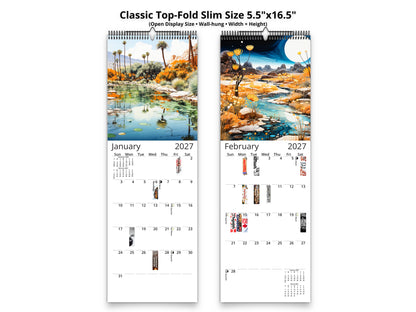 2027 Surreal Canyon Wall Calendar by Kaleidoscope Artisan – Desert Dreams with Holidays
