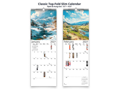 Western Vistas 2027 wall calendar classic top-fold slim calendar pages