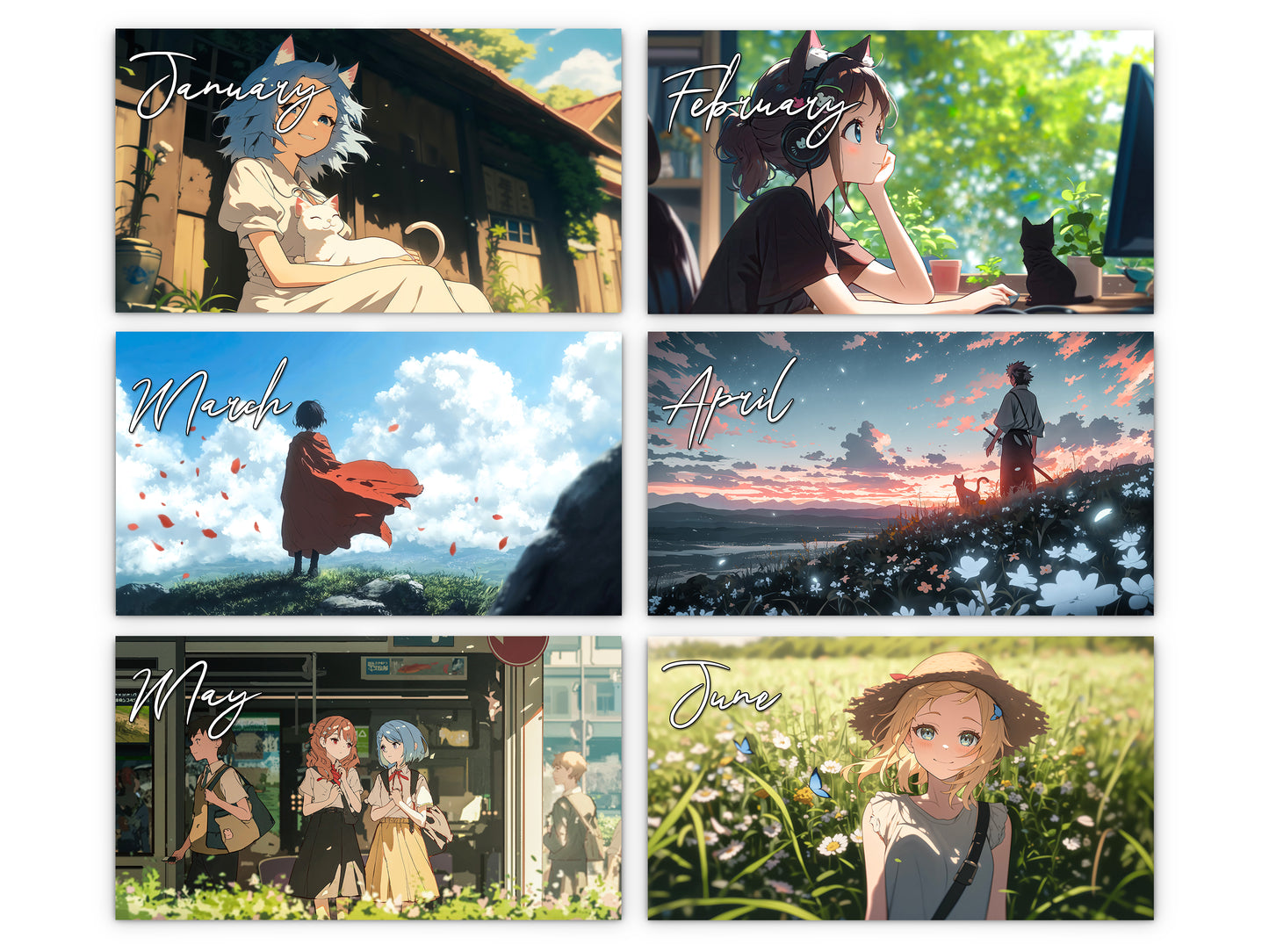 2027 Anime Life Wall Calendar by Kaleidoscope Artisan – A Year of Captivating Anime Art with Holidays