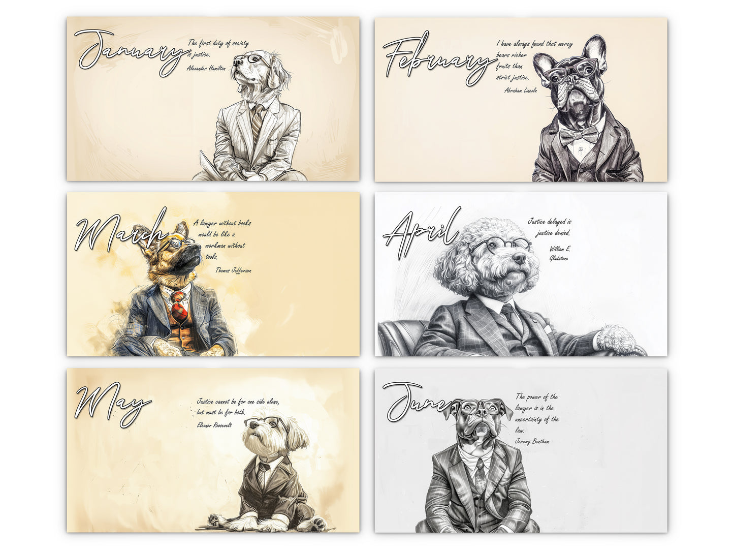 2027 Canine Counsel Wall Calendar by Kaleidoscope Artisan – Wisdom in Fur with Holidays