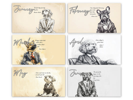 2027 Canine Counsel Wall Calendar by Kaleidoscope Artisan – Wisdom in Fur with Holidays