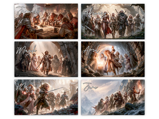 2027 The Fellowship Wall Calendar by Kaleidoscope Artisan – Grand Adventure with Holidays
