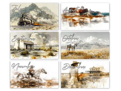 2027 Wild Frontier Wall Calendar by Kaleidoscope Artisan – Untamed Beauty with Holidays