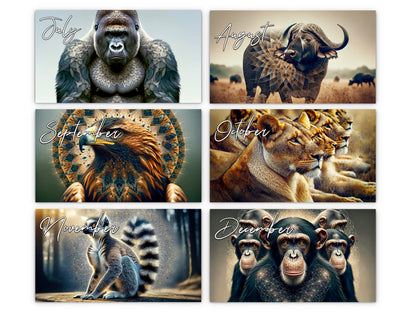 2027 African Wildlife Wall Calendar by Kaleidoscope Artisan – Nature's Majesty with Holidays