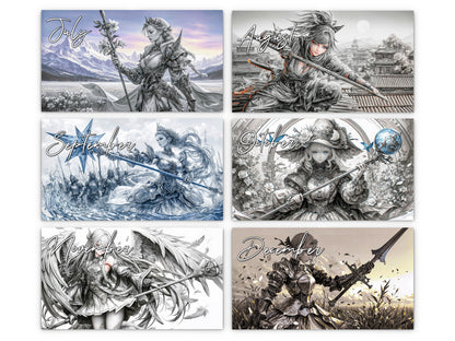 2027 Anime Enchantress Wall Calendar by Kaleidoscope Artisan – Fantasy Anime Art with Holidays