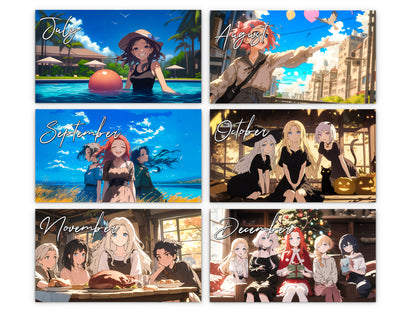 2027 Anime Life Wall Calendar by Kaleidoscope Artisan – A Year of Captivating Anime Art with Holidays