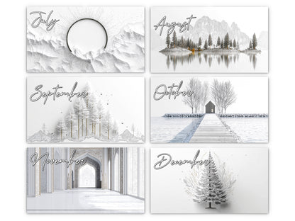 2027 Modern Lines Wall Calendar by Kaleidoscope Artisan – Refined Minimalism with Holidays