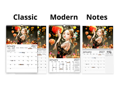 Anime Tourist 2027 wall calendar calendar layout comparison