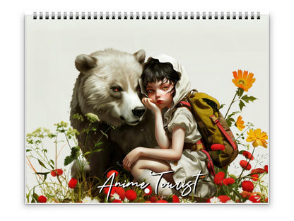 2026 Anime Tourist Wall Calendar by Kaleidoscope Artisan – Global Adventures with Holidays