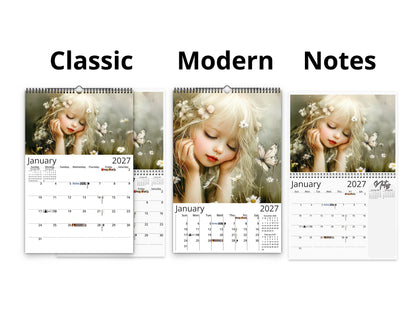 2027 Dreamlight Wall Calendar by Kaleidoscope Artisan – Whispers of Enchantment with Holidays