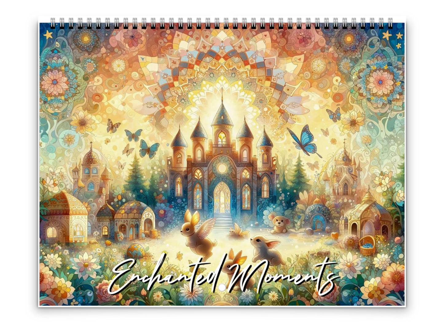 Calendario de pared Momentos Encantados 2026 de Kaleidoscope Artisan: Reinos mágicos de cuentos de hadas con festividades