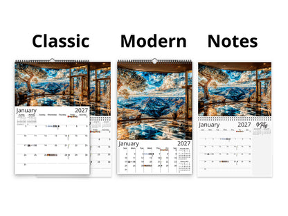 Grand Canyon Mosaic 2027 wall calendar calendar layout comparison