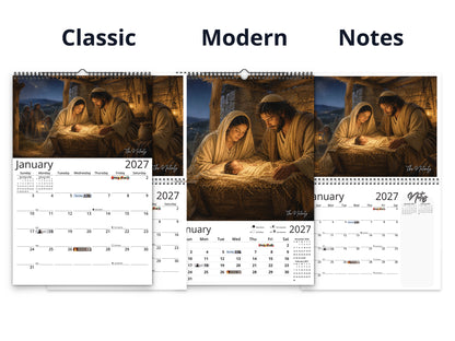 Life of Jesus 2027 wall calendar calendar layout comparison