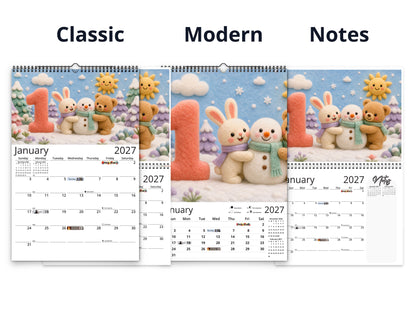 My Counting Adventure by Kaleidoscope Artisan - Playful Learning with Holidays 2027 wall calendar calendar layout comparison
