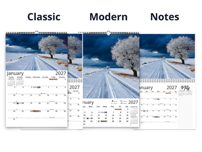 Solitude 2027 wall calendar calendar layout comparison