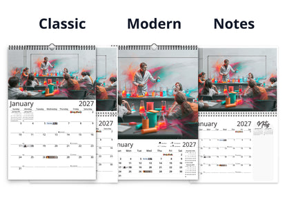 Teacher 2027 wall calendar calendar layout comparison