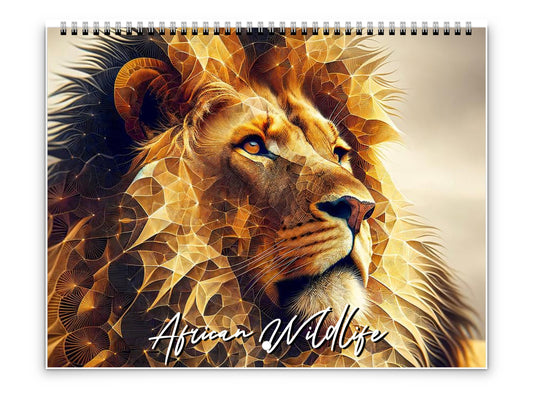 2026 African Wildlife Wall Calendar by Kaleidoscope Artisan – Nature's Majesty with Holidays
