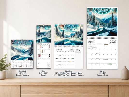 Alaska Embrace 2027 wall calendar complete size range environment display