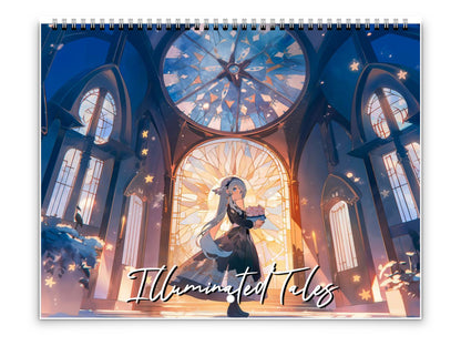 2026 Anime Illuminated Tales Wall Calendar by Kaleidoscope Artisan – Enchanting Anime Art with Holidays