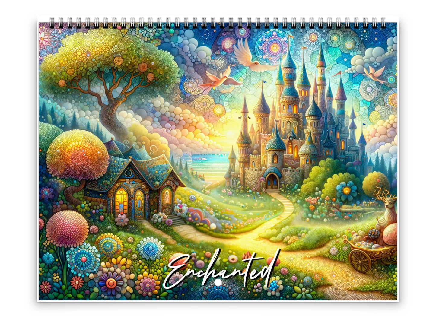 2026 Enchanted Wall Calendar by Kaleidoscope Artisan – Whimsical Fantasy with Holidays