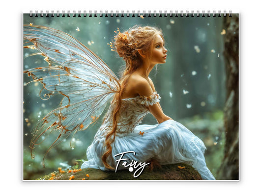 2026 Fairy Wall Calendar by Kaleidoscope Artisan – Magical Fantasy Art with Holidays