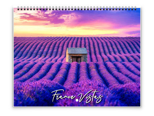 2026 France Vistas Photography Wall Calendar by Kaleidoscope Artisan – Captivating French Landscapes with Holidays