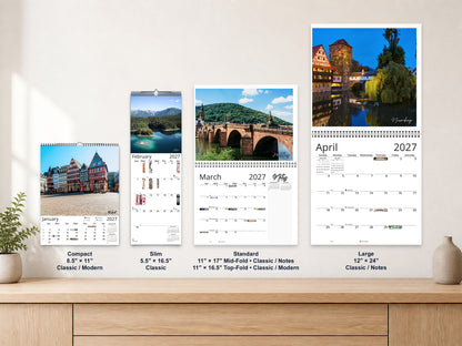 Germany Vistas Photography 2027 wall calendar complete size range environment display