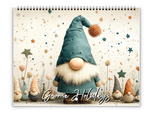 2026 Gnome Holidays Wall Calendar by Kaleidoscope Artisan – Joy & Magic with Holidays