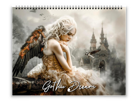 2026 Gothic Dream Wall Calendar by Kaleidoscope Artisan – Enigmatic Elegance with Holidays